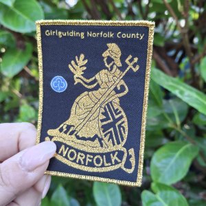Girlguiding Norfolk County Britannia Badge (large)